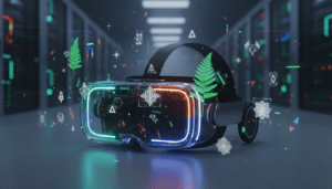 Mixed Reality Brille mit 3D-Objekten